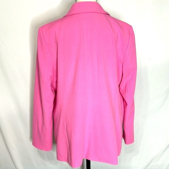 Halogen | Bubblegum Hot Pink Blazer Single Button - Picture 3 of 4